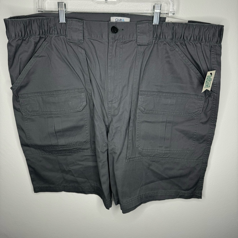 Croft & Barrow Gray Cargo Shorts 100% Cotton Size 46